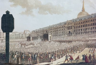Plundering van de Invalides Wapenrusting, 1789 door French School